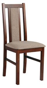 Scaun BOS 14, gri/nuc, stofa clasica/lemn de fag, 43x40x94 cm