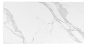 Masă dining extensibilă sømcasa Tamara, 160 x 90 cm, alb-gri