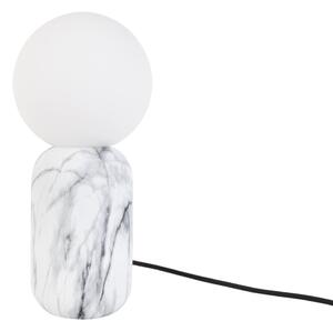 Veioză cu decor de marmură Leitmotiv Gala, înălțime 32 cm, alb