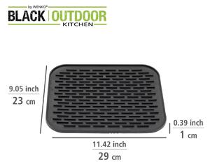 Suport din silicon pentru bucătărie Wenko Black Outdoor Kitchen Minu, negru