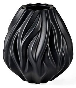 Vază din porțelan Morsø Flame, înălțime 15 cm, negru