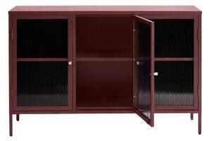Vitrină din metal Unique Furniture Bronco, înălțime 85 cm, roșu