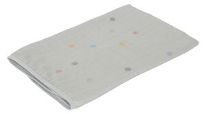 Prosop de muselină pentru copii Kindsgut Dots, 90 x 90 cm, gri