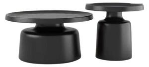 Set măsuțe de cafea rotunde Nova, diametru 70 cm si 50 cm - Black