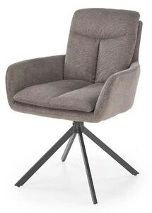 Scaun tapitat stofa clasica K536, gri/negru, 62x68x85 cm
