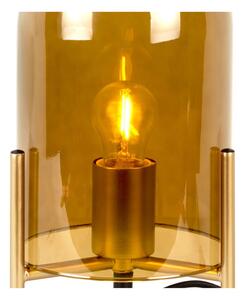 Veioză din sticlă Leitmotiv Bell, înălțime 30 cm, galben muștar