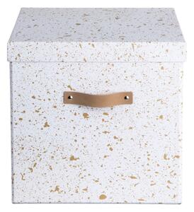 Cutie de depozitare Bigso Box of Sweden Logan, auriu-alb