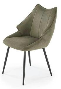 Scaun K543, verde/negru, stofa clasica/metal, 55x60x87 cm