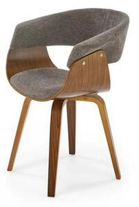 Scaun K545, gri/nuc, stofa clasica/placaj, 63x53x83 cm