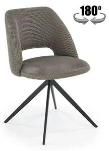 Scaun rotativ K546, gri/negru, panza/metal, 52x60x79 cm