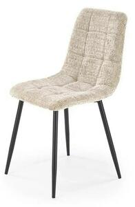 Scaun K547, bej/negru, stofa clasica/metal, 45x53x87 cm