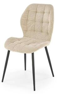 Scaun K548, bej/negru, stofa clasica/metal, 47x55x84 cm