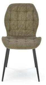 Scaun K548, verde/negru, stofa clasica/metal, 47x55x84 cm