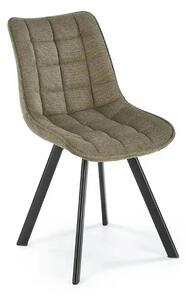 Scaun K549, verde/negru, stofa clasica/metal, 46x61x84 cm