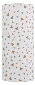 Prosop din bumbac pentru copii T-TOMI Tetra Beige Triangles, 120 x 120 cm