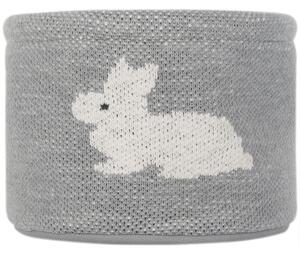 Organizator din bumbac Kindsgut Bunny, ø 16 cm, gri