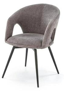 Scaun rotativ K550, gri/negru, stofa clasica/metal, 57x57x78 cm