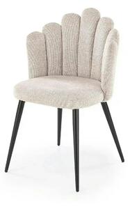 Scaun K552, bej/negru, stofa clasica/metal, 53x53x83 cm