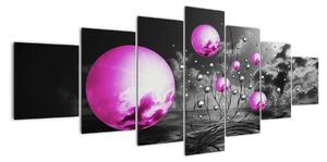 Tablou abstract - bile violet (210x100cm)