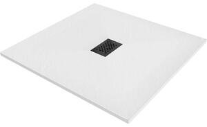 Mexen Hugo cadă pătrată SMC 100 x 100 cm, alb, capac negru - 42101010-B
