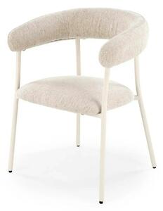 Scaun K557, bej deschis/alb, stofa clasica/metal, 60x54x75 cm