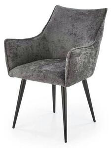 Scaun K559, gri/negru, stofa clasica/metal, 60x59x85 cm