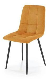 Scaun K560, galben/negru, stofa clasica/metal, 45x53x88 cm