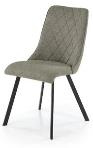 Scaun K561, verde/negru, stofa clasica/metal, 44x58x85 cm