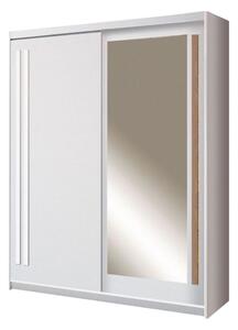 Dulap usi glisante alb EFFECT, PAL melaminat, cu 2 usi, 175x59x215 cm