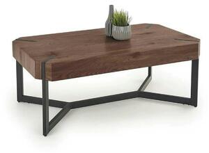 Masuta cafea LAVIDA, nuc/negru, 110x60x43 cm