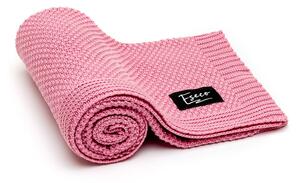 Pătură tricotată pentru copii ESECO, 80 x 100 cm, roz