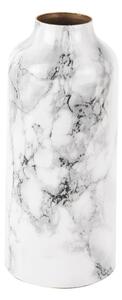 Vază din fier PT LIVING Marble, înălțime 20 cm, alb-negru