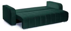 Canapea Extensibilă 3 locuri DIEGO, cu ladă de depozitare, 230x92x90 cm, Velutto-Verde