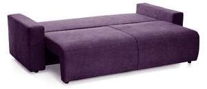 Canapea Extensibilă 3 locuri LIVIGNO, cu ladă de depozitare, 235x93x100 cm, Violet-Enjoy
