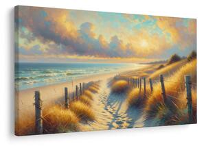 Tablou drum printre dune spre mare