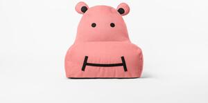 Fotoliu sac pentru copii The Brooklyn Kids Hippo, roz