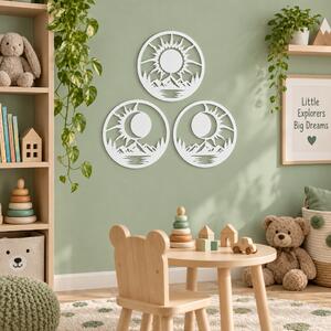Eclipse Harmony NOOT – Set 3 decorațiuni de perete cu eclipse solare, Ø24 cm