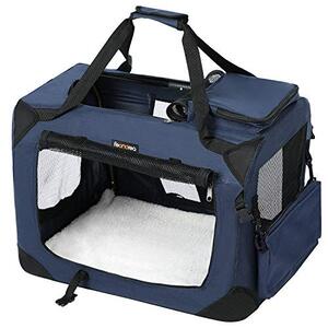 Geanta de transport animale, Feandrea, Albastru-Negru, 70.0x52.0x52.0 cm