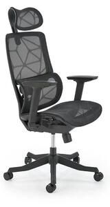 Scaun birou OSVALDO, negru, plasa, 68x74x122/128 cm