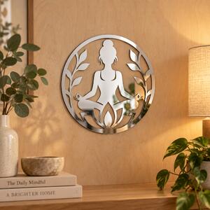 Decorațiune de perete din plexiglas oglindă argintiu Reflective Serenity – NOOT, 24 cm