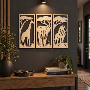Safari Dreams – Set 3 decorațiuni de perete 40 x 19 cm | NOOT