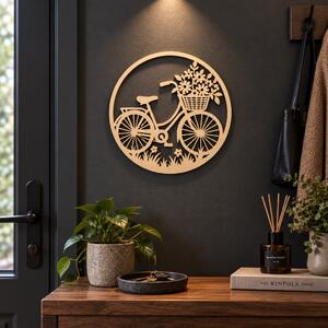 Decorațiune de perete Retro Bicycle Bloom – Bicicletă vintage, Ø 30 cm | NOOT