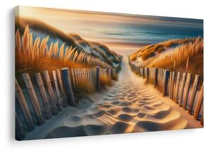 Tablou drum printre dune spre mare