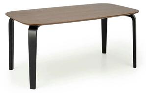 Masa PEDRO, nuc/negru, furnir/lemn, 160x90x75 cm