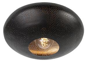Plafoniera inteligentă neagră cu aur 40 cm inclusiv Wifi G95 - Radiance