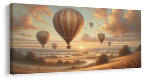 Tablou apus cu baloane