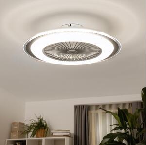 Plafonieră LED dimabilă cu ventilator Brilagi RONDA LED/48W/230V argintiu + telecomandă