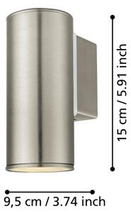 Eglo 33581 - Aplica de perete exterior LED RGBW RIGA, reglabilă, 1xGU10/5W/230V IP44, crom mat
