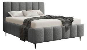 Pat Baltimore 208Dublu, Gri inchis, 160x200, Tapiterie, Somiera patSomiera pat, 17x21x12cm