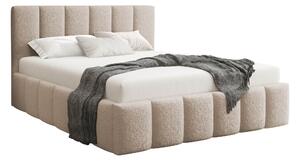 Pat Baltimore 207Dublu, Maro deschis, 160x200, Tapiterie, Somiera patSomiera pat, 17x21x11cm